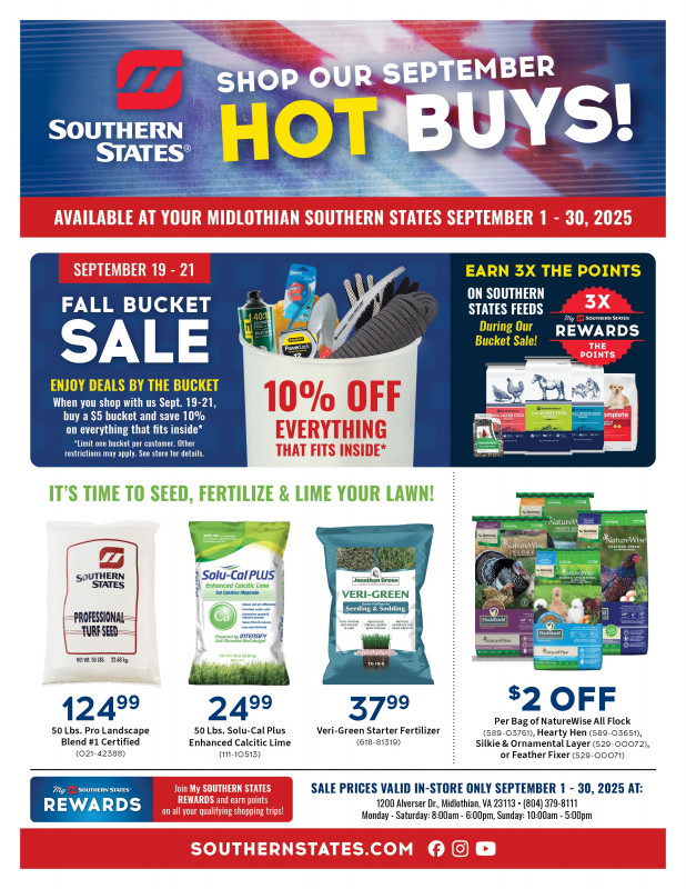 Midlothian September Hot Buys!