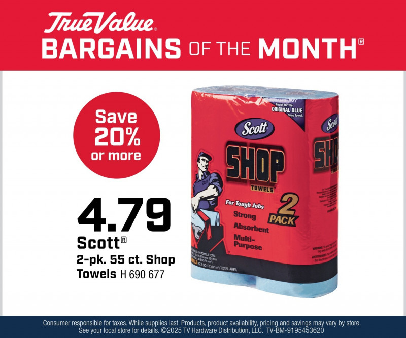 Scott® Shop Towels $4.79