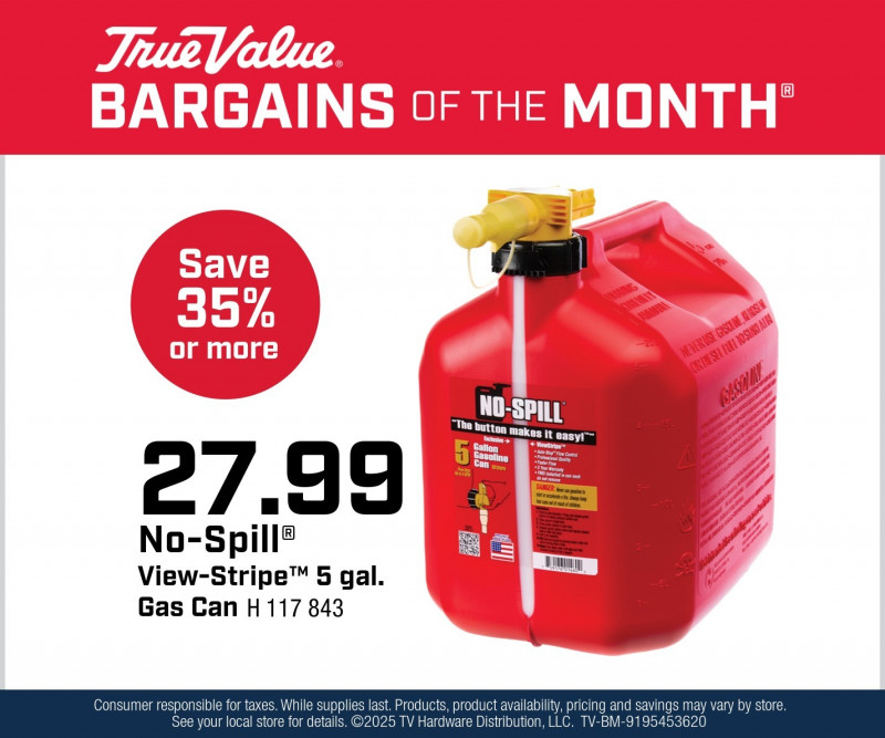 No-Spill® View-Stripe™ Gas Can $27.99