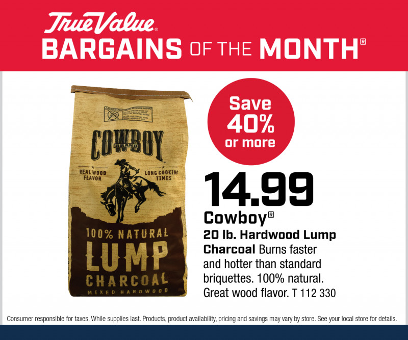 Cowboy® 20 lb. Hardwood Lump Charcoal $14.99