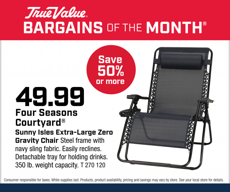 Four Seasons Courtyard® Zero Gravity Chair $49.99