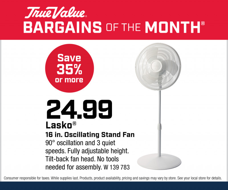 Lasko® 16 in. Oscillating Stand Fan $24.99