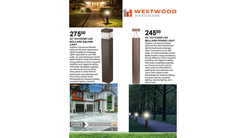 Outdoor LED Bollard Square and Round Lights