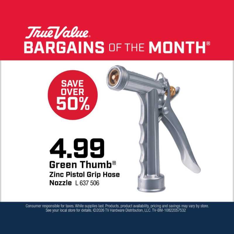 Green Thumb® Zinc Pistol Grip Hose Nozzle $4.99
