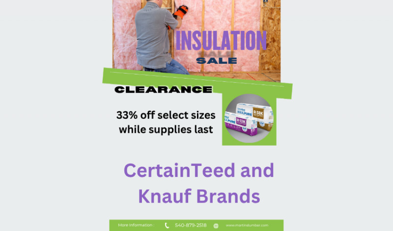 Insulation Clearance Sale!