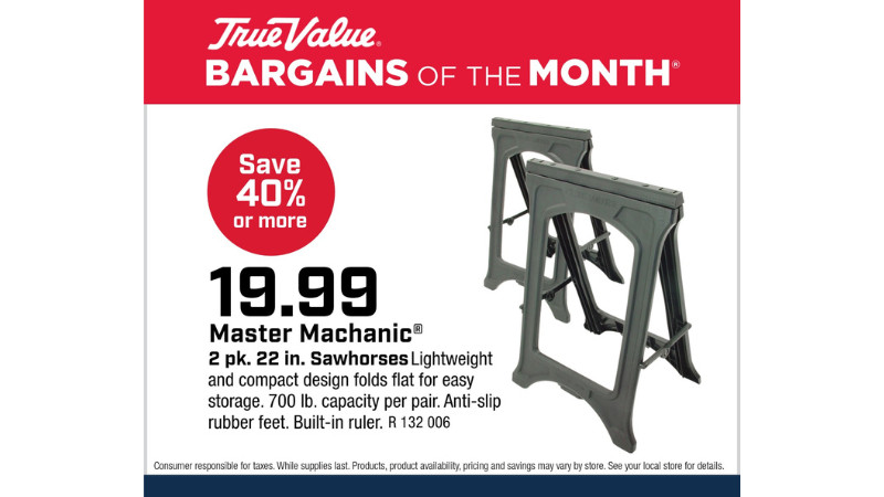 Master Mechanic® 2 pk. 22 in. Sawhorses $19.99