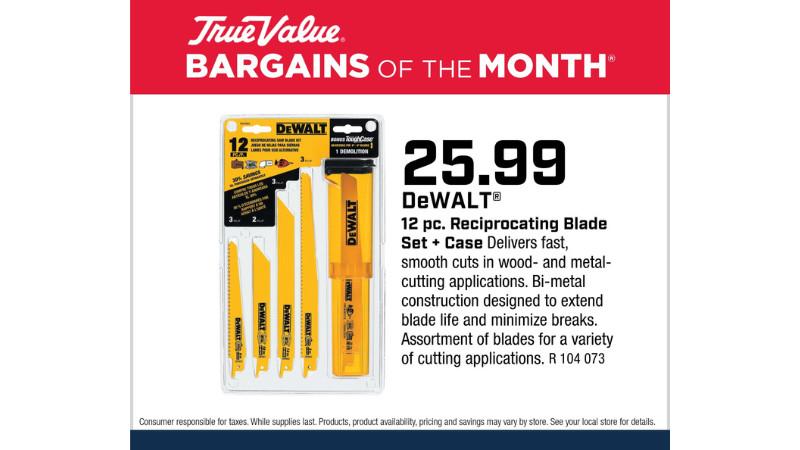 DeWALT® 12 pc. Reciprocating Blade Set + Case $25.99