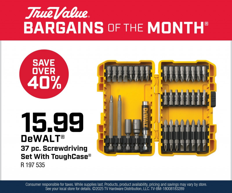 DeWALT® 37 pc. Screwdriving Set With ToughCase® $15.99