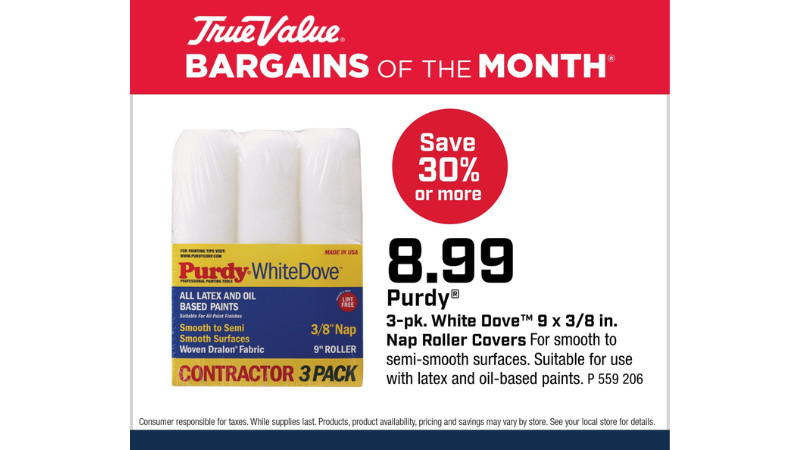 Purdy® 3-pk. White Dove™ 9 x 3/8 in. Nap Roller Covers $8.99