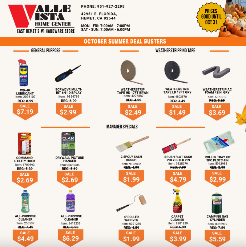 October Deal Busters