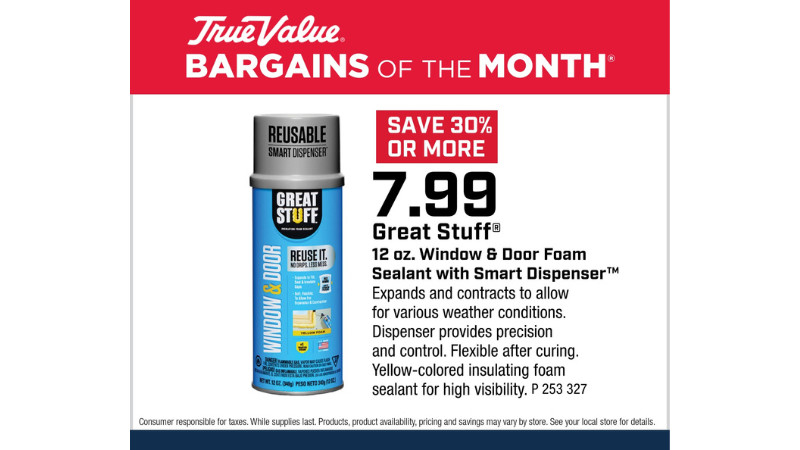 Great Stuff® 12 oz. Window & Door Foam Sealant with Smart Dispenser™ $7.99