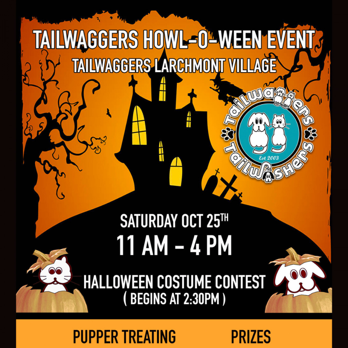 Tailwaggers Annual Halloween "Pupper Treat and Pet Costume Contest"