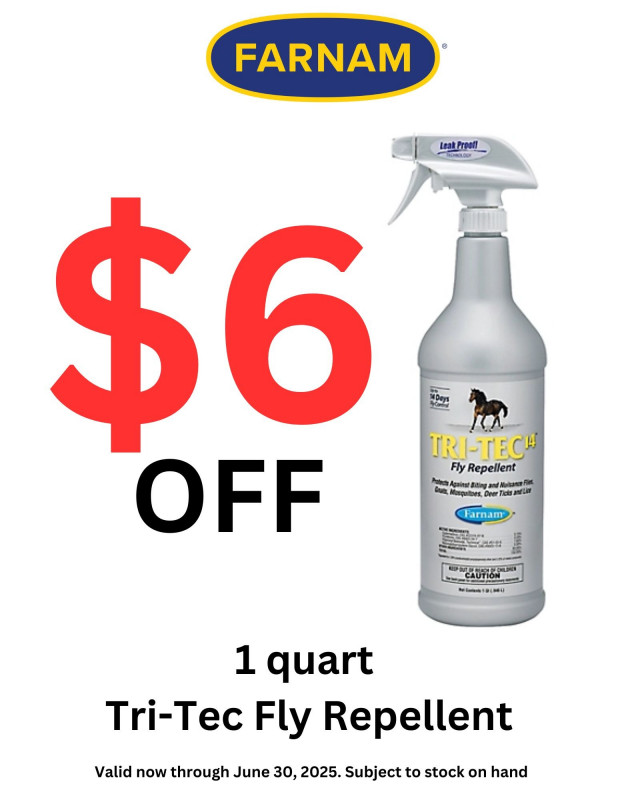 $6 OFF 32OZ TRI TEC Fly Repellent 32oz