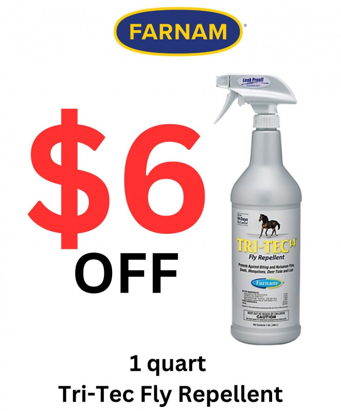 $6 OFF 32OZ TRI TEC Fly Repellent 32oz