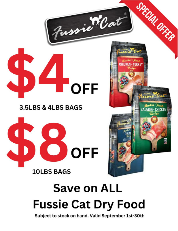 SAVE ALL ALL FUSSIE CAT DRY FOOD!