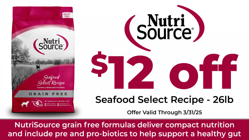 $12 off NutriSource Seafood Select Recipe