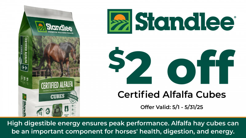 $2 off Standlee Certified Alfalfa Cubes