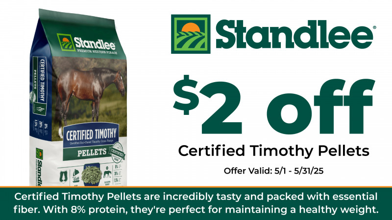 $2 off Standlee Certified Timothy Pellets