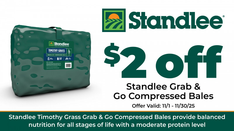 $2 off Standlee Grab & Go Compressed Bales