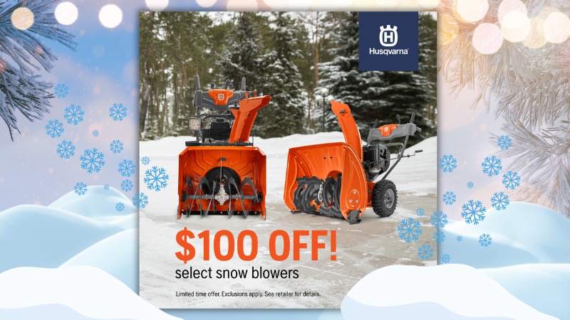 $100 Off Select Snow Blowers