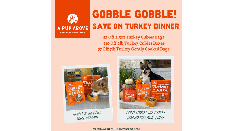 A Pup Above | Dollars OFF Select Turkey Recipes