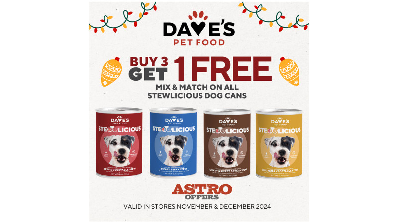 Dave's Pet Food | Buy 3, Get 1 FREE Stewlicious Dog Cans