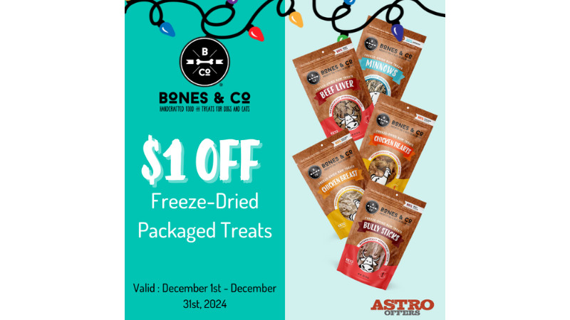 Bones & Co. | $1.00 OFF Packaged Freeze-Dried Treats