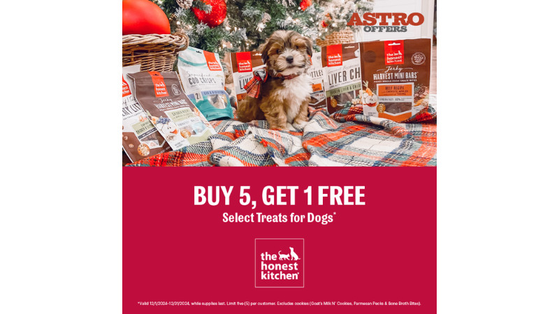 The Honest Kitchen | Buy 5, Get 1 FREE on Select Dog Treats