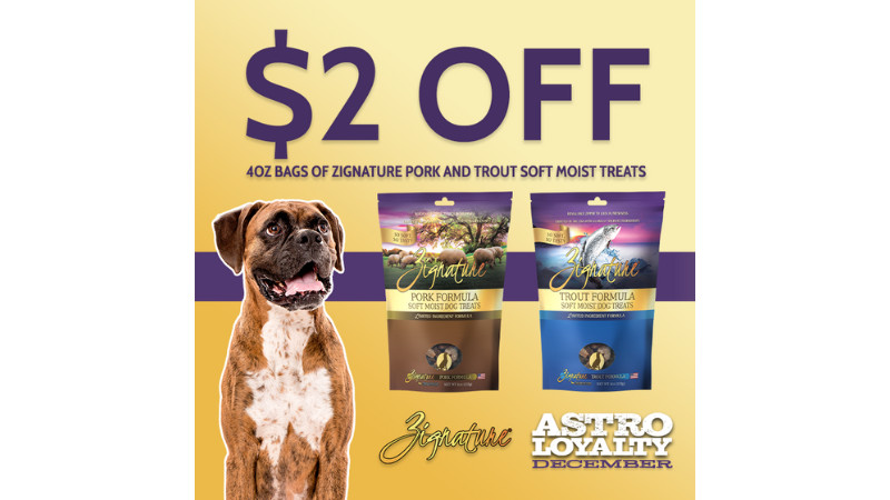 Zignature | $2.00 OFF Select Soft Moist Treats