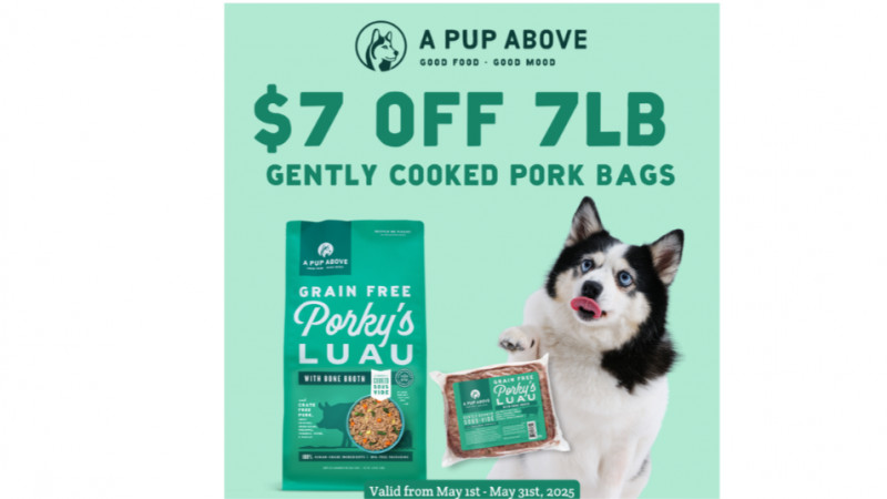 A Pup Above | $7.00 OFF 7lb Gently Cooked Pork