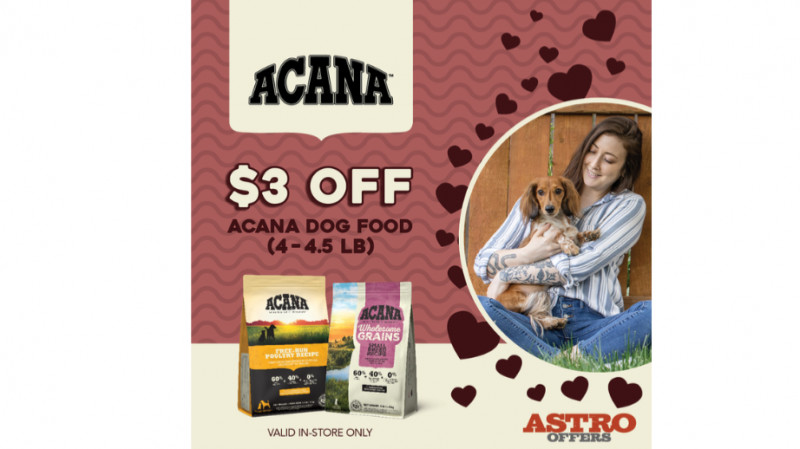 ACANA | $3.00 OFF Small Bags of ACANA Dry Dog Food