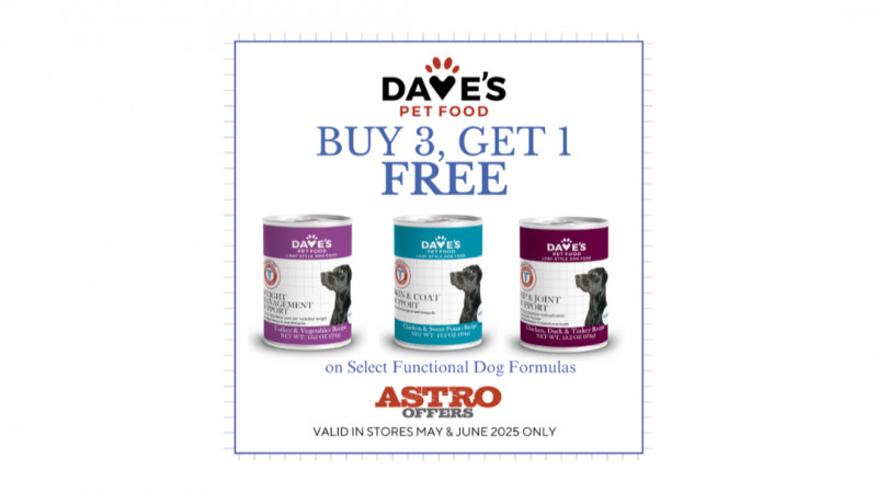 Dave's Pet Food | Buy 3, Get 1 FREE on Select Functional Dog Formulas