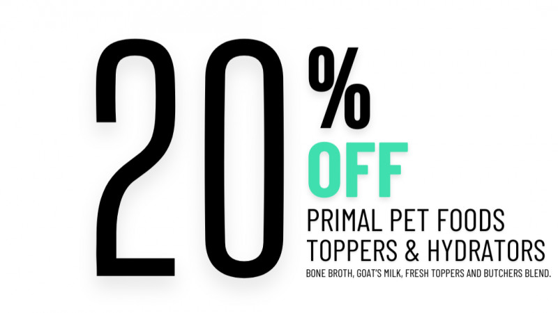 20% OFF Primal Pet Food Hydrators & Toppers