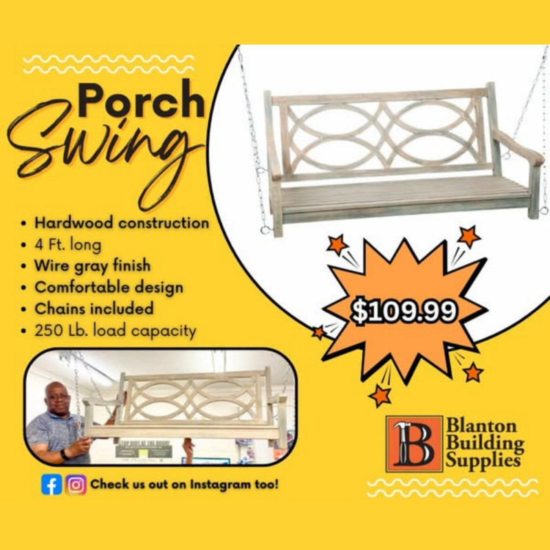 Porch Swings Available!
