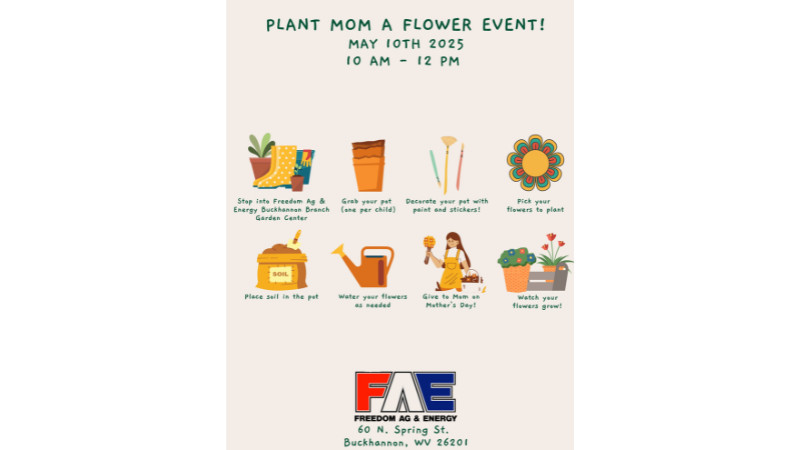 🌸 Plant Mom a Flower! 🌸 (Buckhannon Branch)