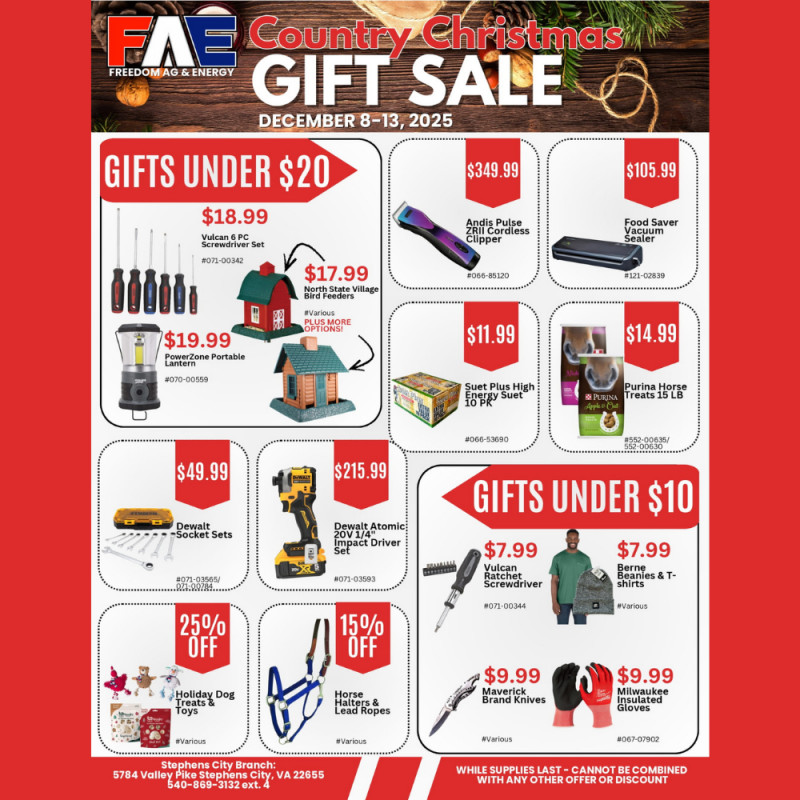 Country Christmas Gift Sale - Stephens City