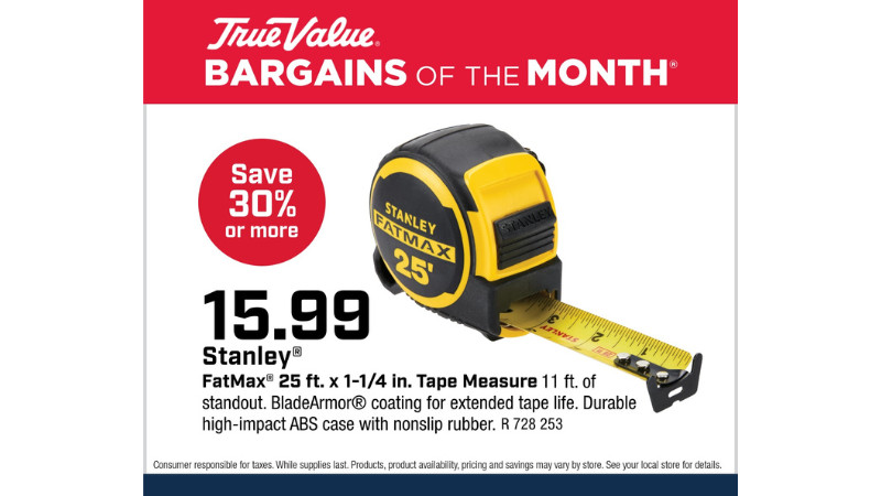 Stanley® FatMax® 25 ft. x 1-1/4 in. Tape Measure $15.99