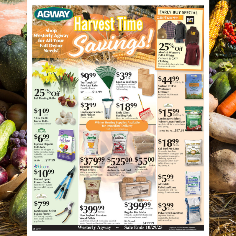 Harvest Time Savings!