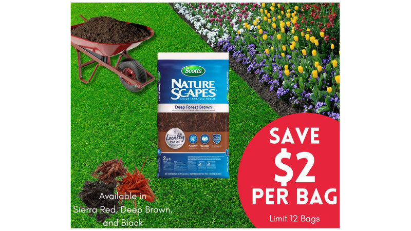 $2 Off Scotts Nature Scapes Mulch