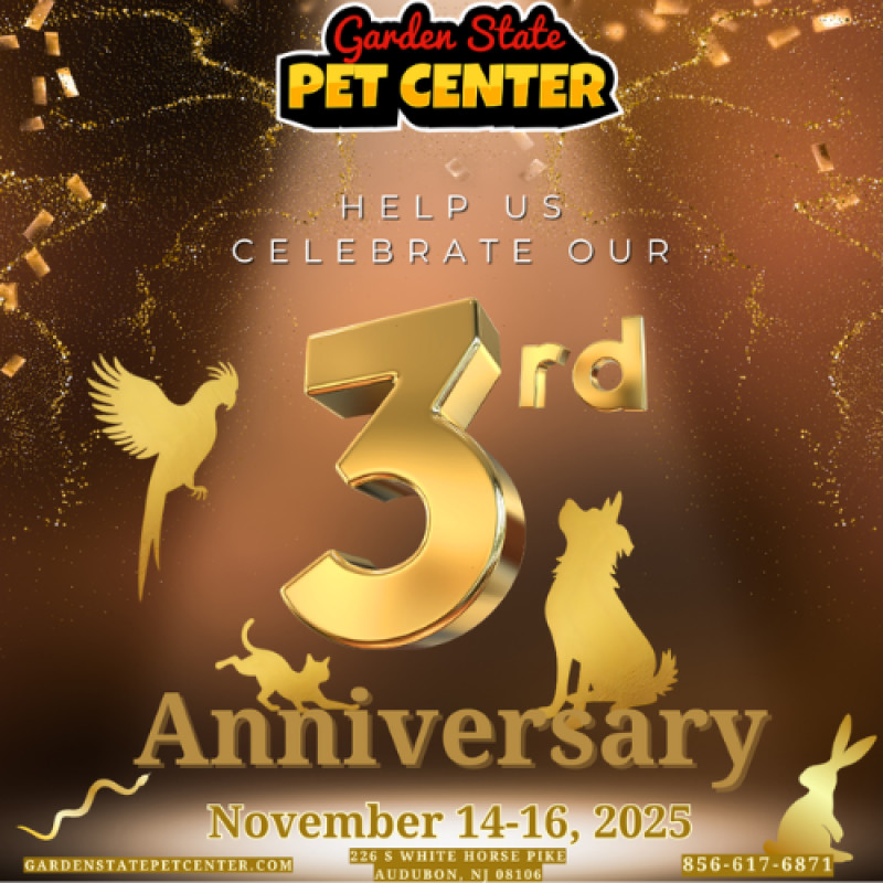 Garden State Pet Center 3rd Anniversary