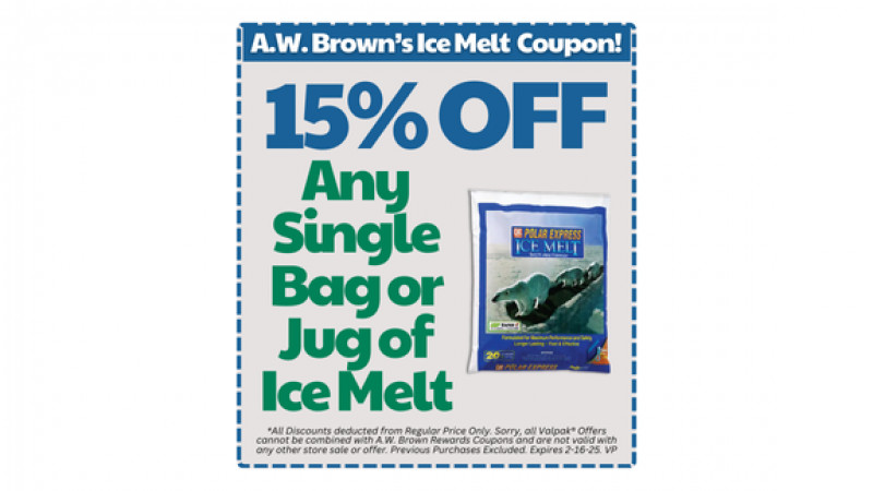 15% Off Any Single Bag or Jug of Ice Melt