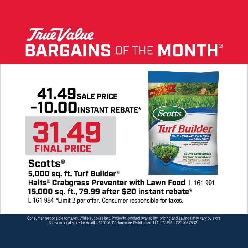 Scotts® 5,000 sq. ft. Turf Builder® Halts® Crabgrass Preventer with Lawn Food Savings