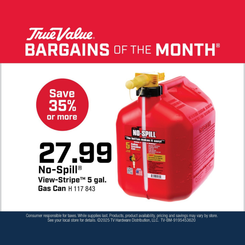 No-Spill® View-Stripe™ Gas Can $27.99