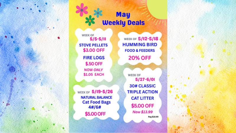 🌼 May Weekly Deals 🌼