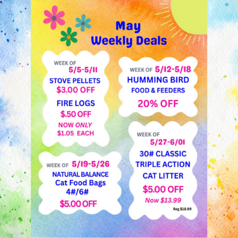 🌼 May Weekly Deals 🌼