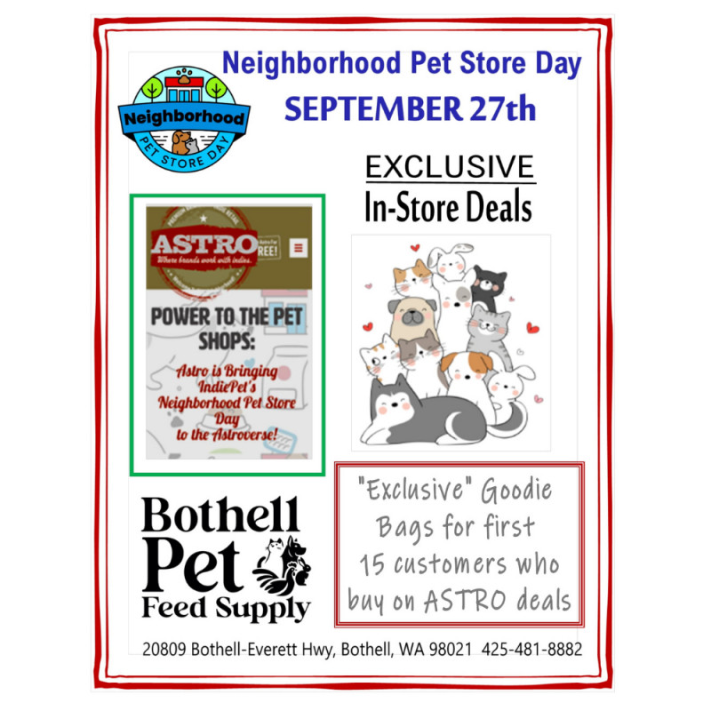 Neighborhood Pet Store Day – September 27th