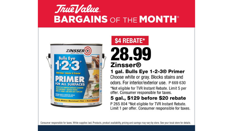 Zinsser® 1 gal. Bulls Eye 1-2-3® Primer Savings