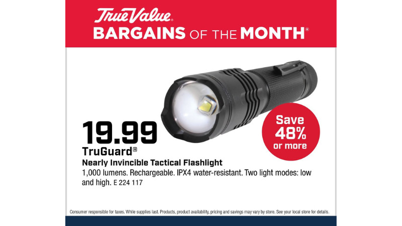 TruGuard® Nearly Invincible Tactical Flashlight $19.99