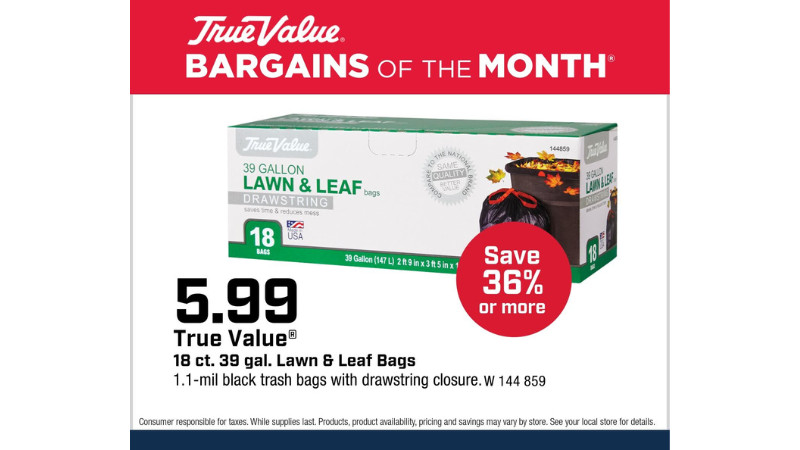 True Value® 18 ct. 39 gal. Lawn & Leaf Bags $5.99