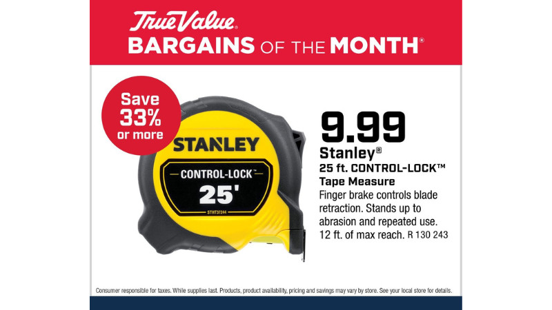 Stanley® 25 ft. CONTROL-LOCK™ Tape Measure $9.99